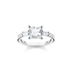 STERLING SILVER HERITAGE CZ RING SIZE 58