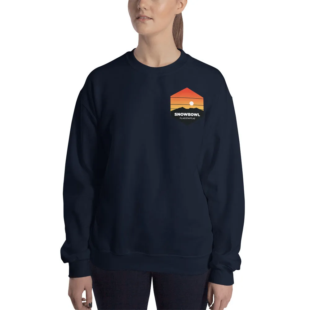 Sunset Pocket Logo Ladies Sweatshirt