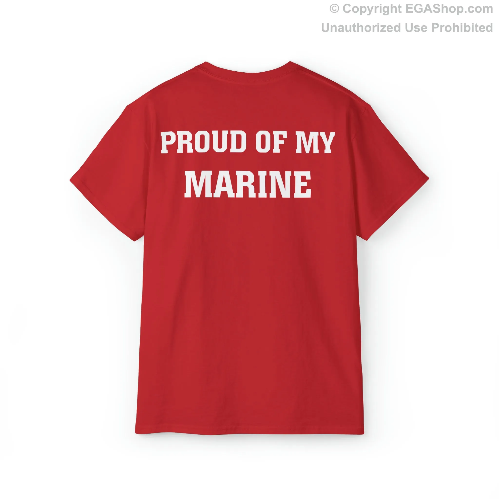 T-Shirt: Rocking the Red for Friday (Back Text: Proud of My Marine)