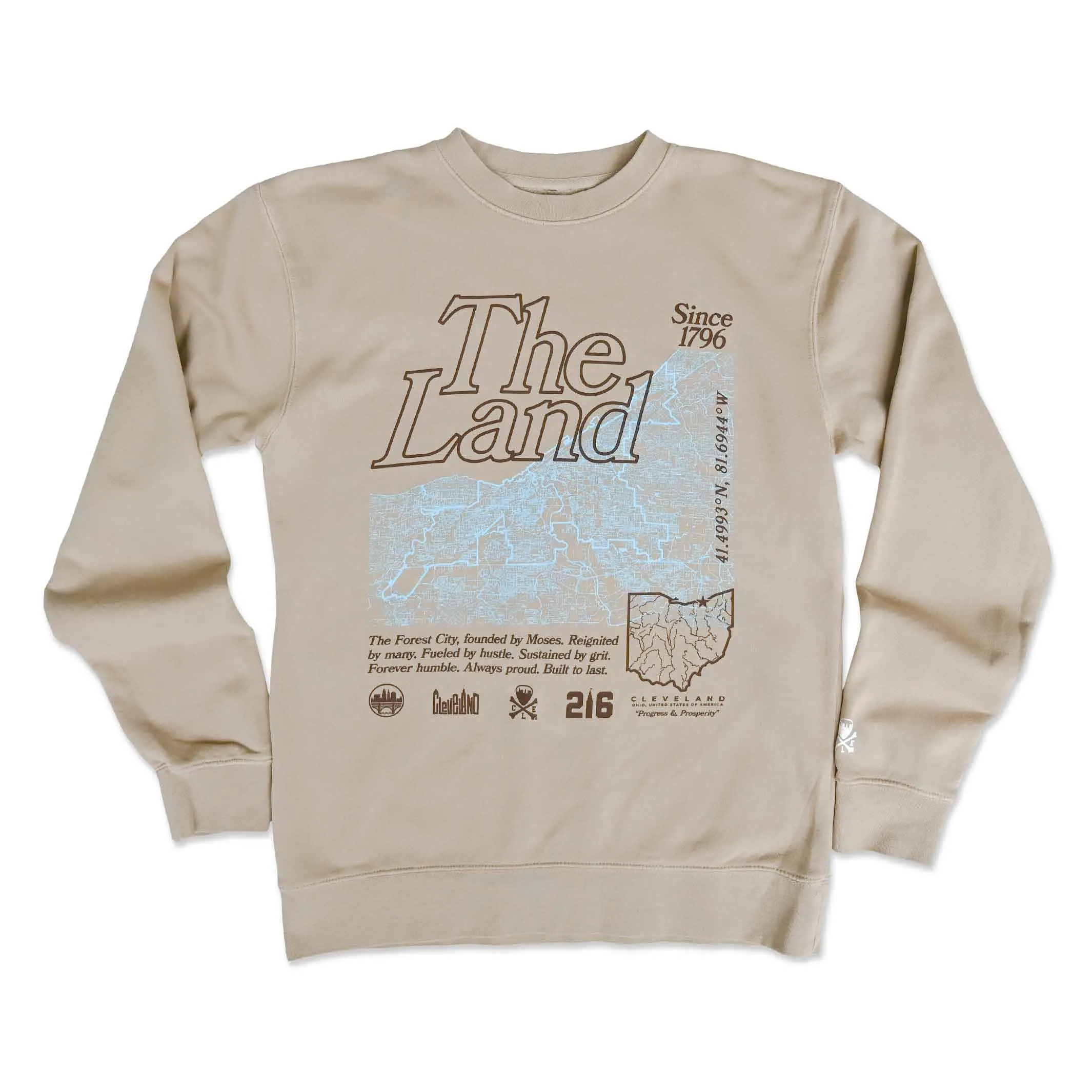 The Land Map - Unisex Crewneck Sweatshirt