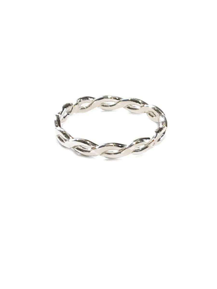 Twisted Sterling Silver Band