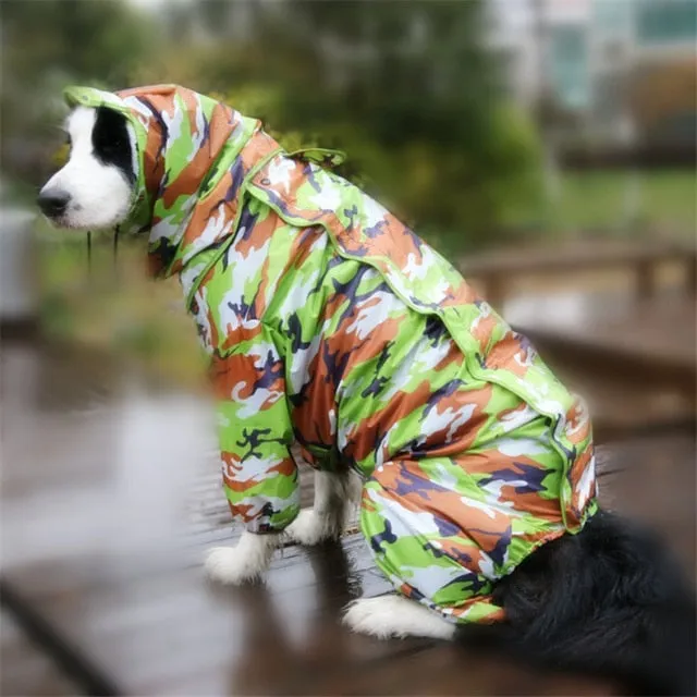 Waterproof Pet Raincoat for Medium to Large Dogs- Outdoor Pet Clothing Coat