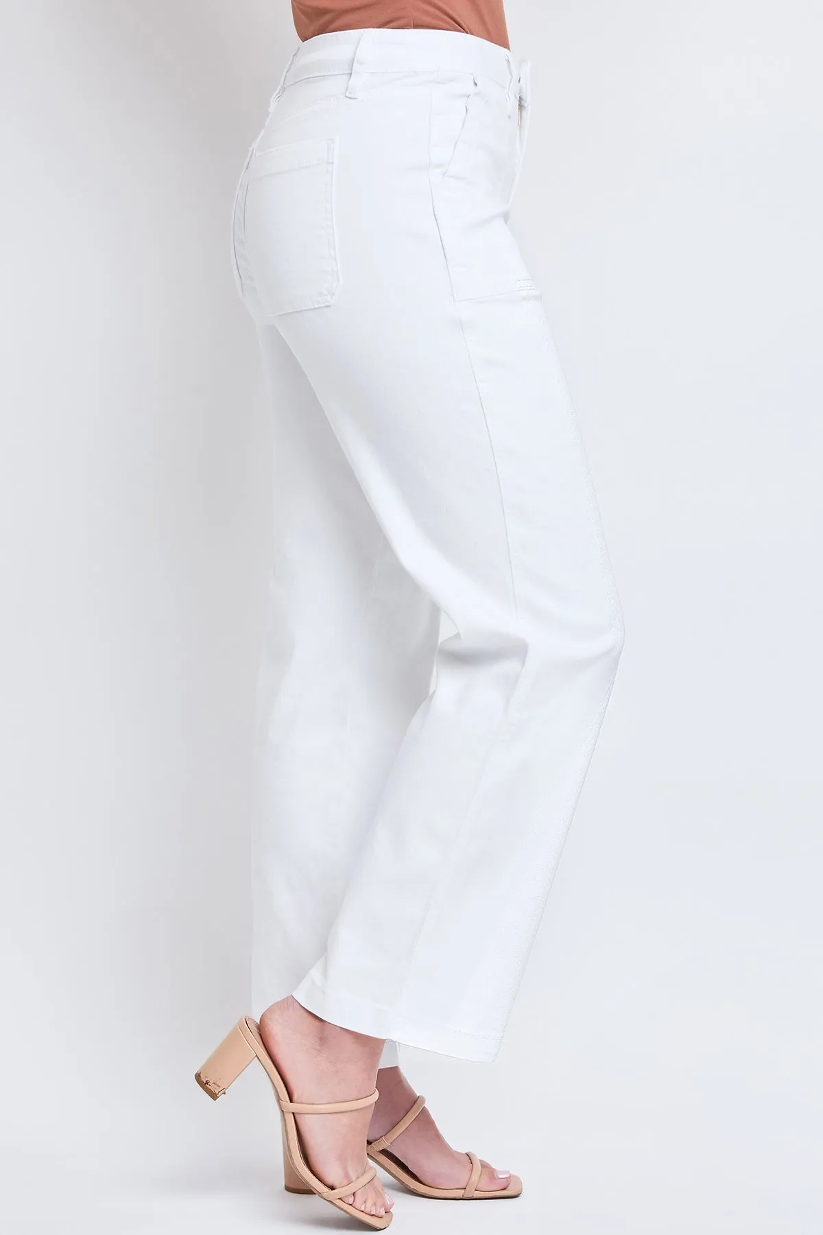 Women's High Rise Pork Chop Pocket Wide Leg Pant