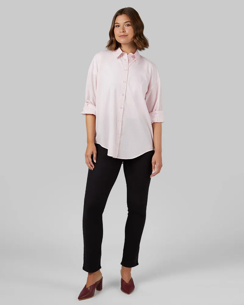 WOMEN'S OVERSIZED COTTON LONG SLEEVE BUTTON-UP