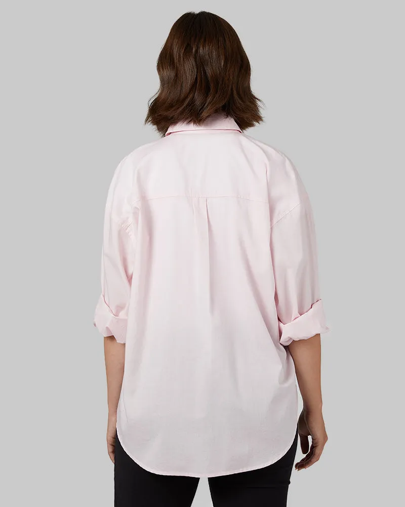 WOMEN'S OVERSIZED COTTON LONG SLEEVE BUTTON-UP