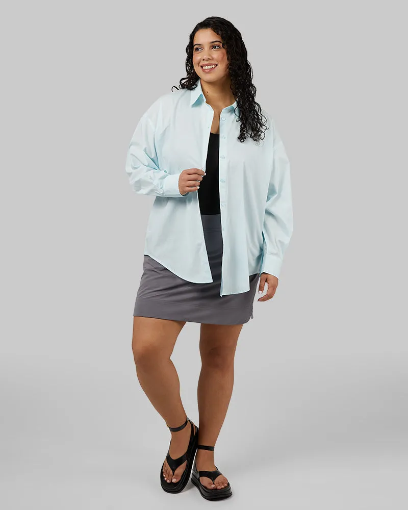 WOMEN'S OVERSIZED COTTON LONG SLEEVE BUTTON-UP