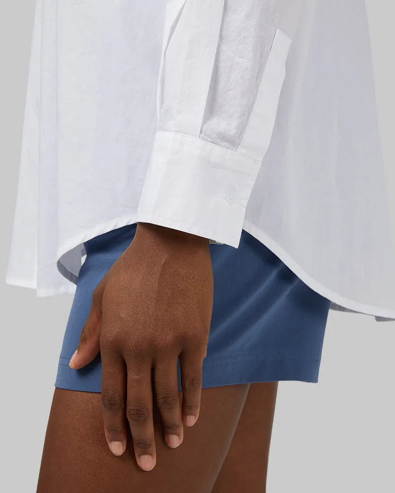 WOMEN'S OVERSIZED COTTON LONG SLEEVE BUTTON-UP