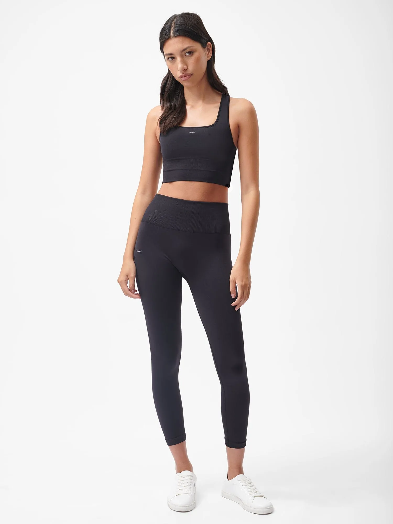 Women's Plant-Stretch Compressive 7/8 Leggings—Black