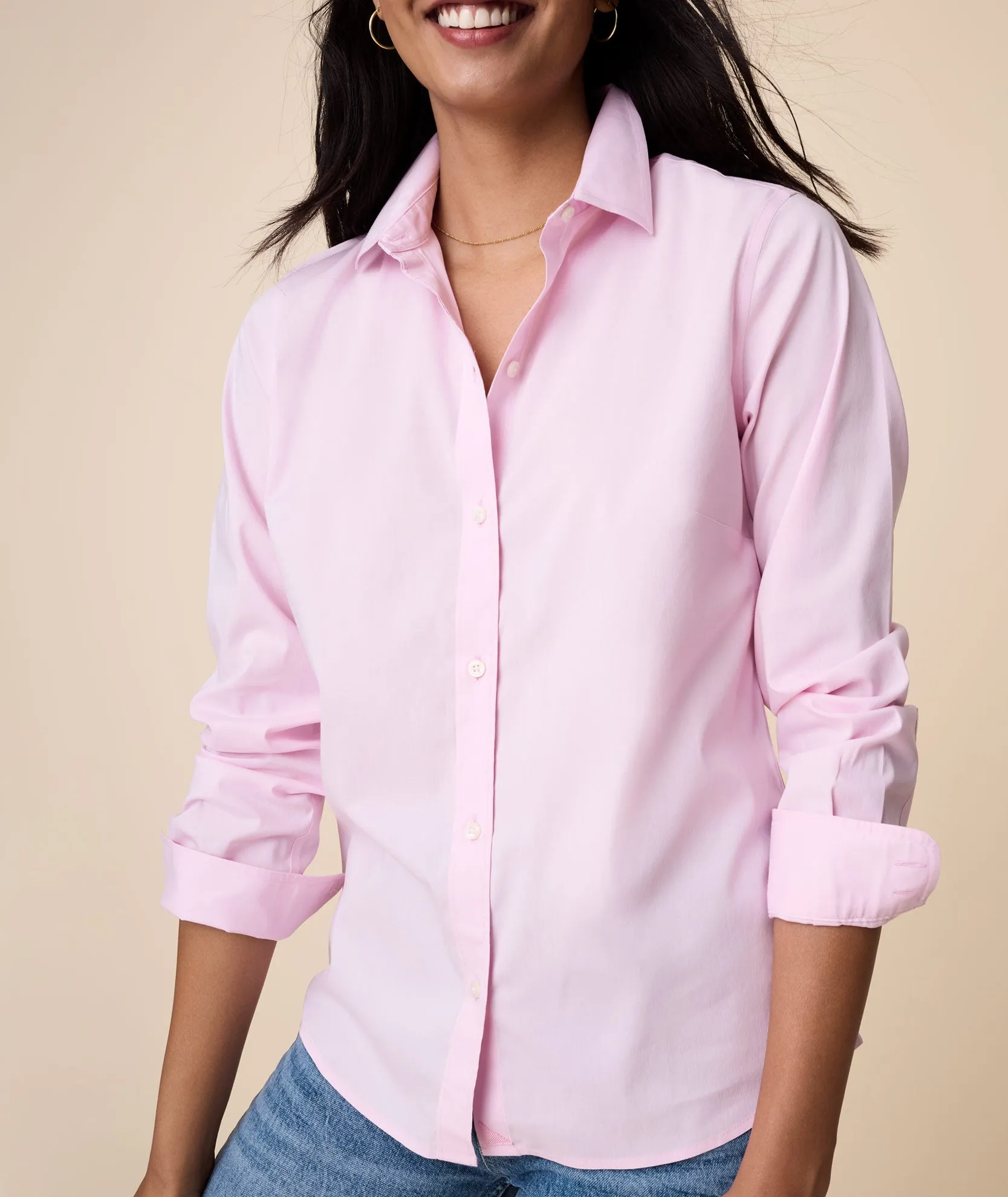 Wrinkle-Free Stretch Cotton Bella Shirt