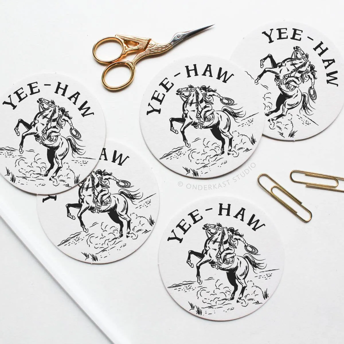 Yeehaw Cowgirl Coaster Set