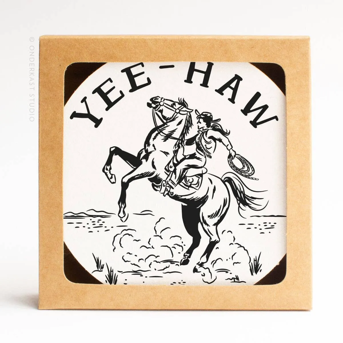 Yeehaw Cowgirl Coaster Set