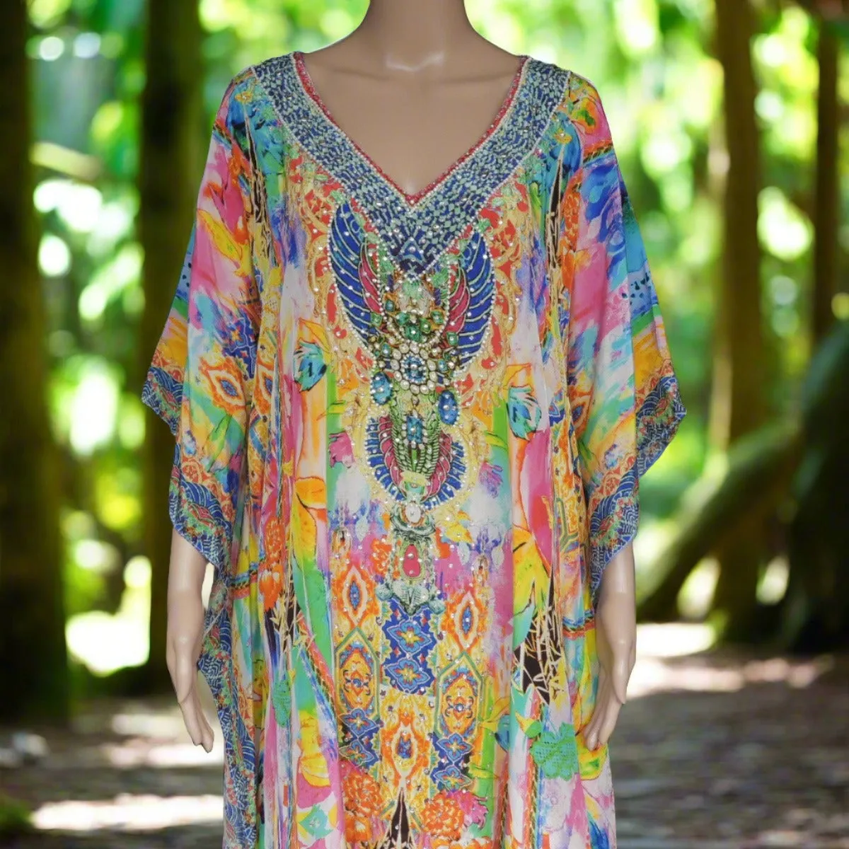 Zara Short Embellished Kaftan